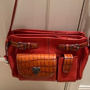 Vintage Brighton Cross Body organizer orange color. New